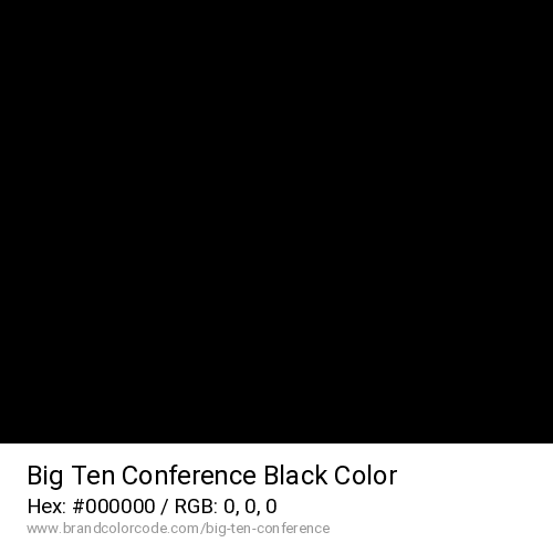Big Ten Conference's Black color solid image preview