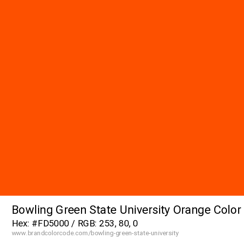 Bowling Green State University's Orange color solid image preview