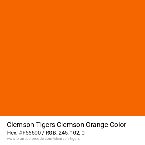 Clemson Tigers's Clemson Orange color solid image preview
