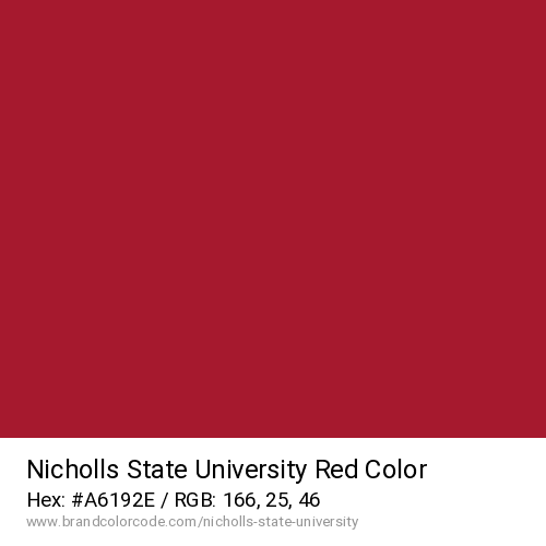 Nicholls State University's Red color solid image preview