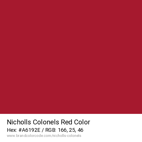 Nicholls Colonels's Red color solid image preview