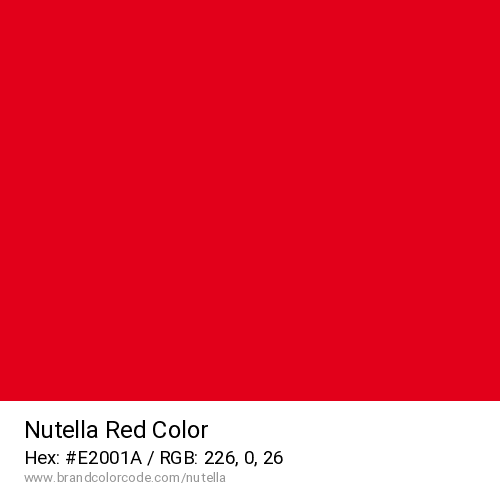 Nutella's Red color solid image preview
