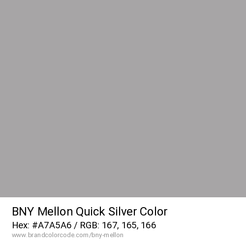 BNY Mellon's Quick Silver color solid image preview