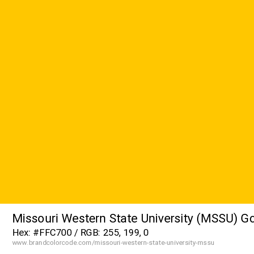 Missouri Western State University (MSSU)'s Gold color solid image preview