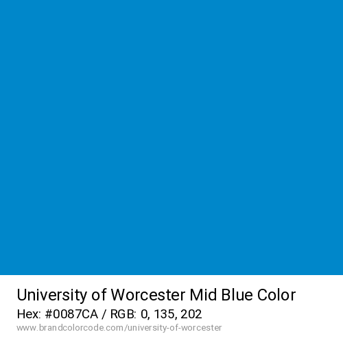 University of Worcester's Mid Blue color solid image preview