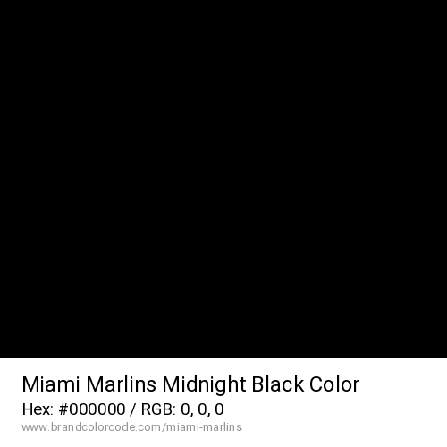 Miami Marlins's Midnight Black color solid image preview