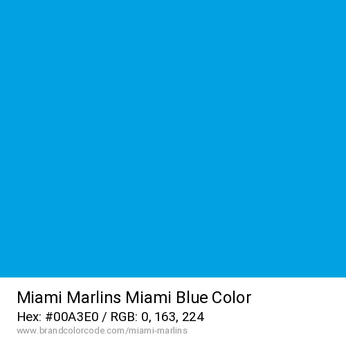 Miami Marlins's Miami Blue color solid image preview