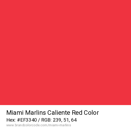Miami Marlins's Caliente Red color solid image preview