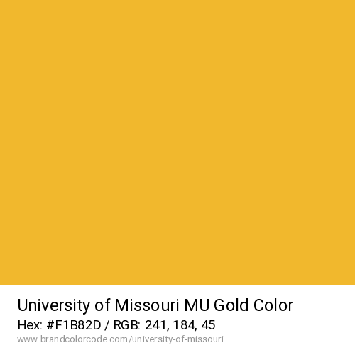University of Missouri's MU Gold color solid image preview
