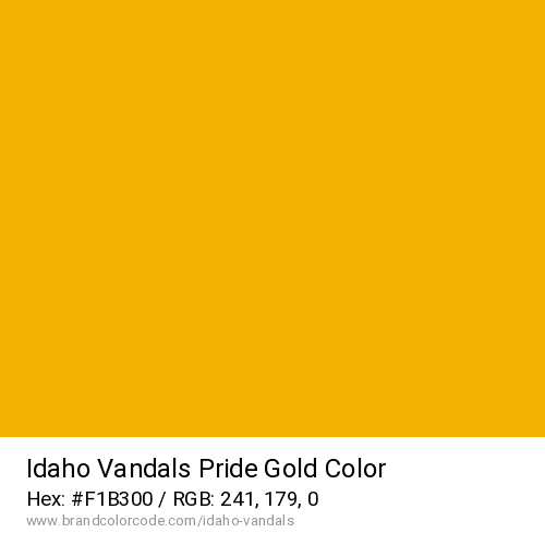 Idaho Vandals's Pride Gold color solid image preview