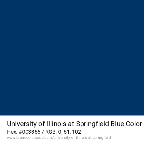 University of Illinois at Springfield's Blue color solid image preview