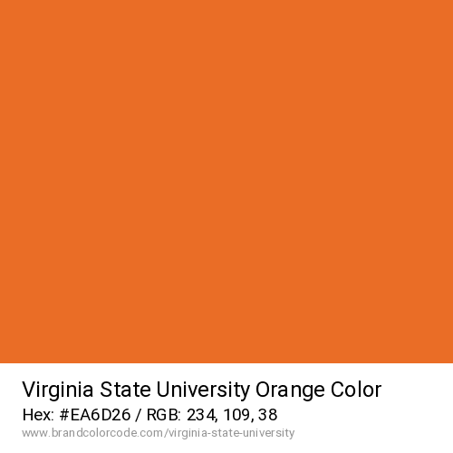 Virginia State University's Orange color solid image preview