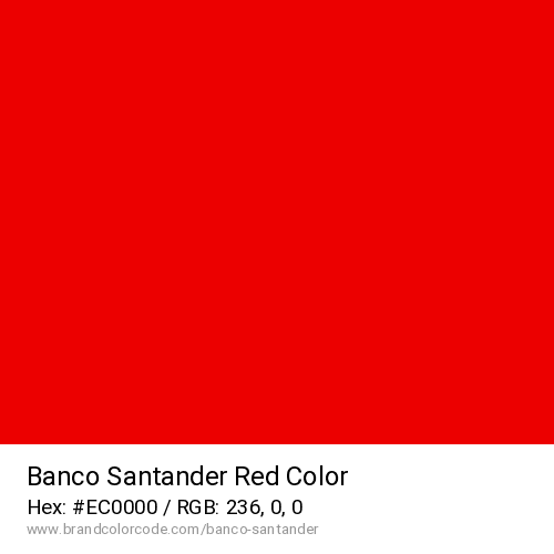 Banco Santander's Red color solid image preview