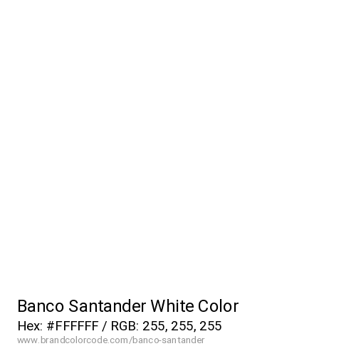 Banco Santander's White color solid image preview
