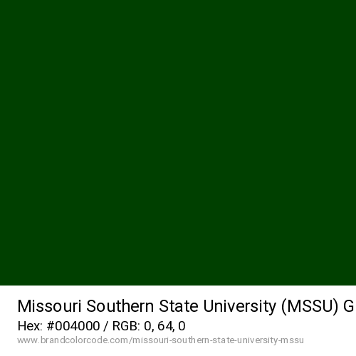 Missouri Southern State University (MSSU)'s Green color solid image preview