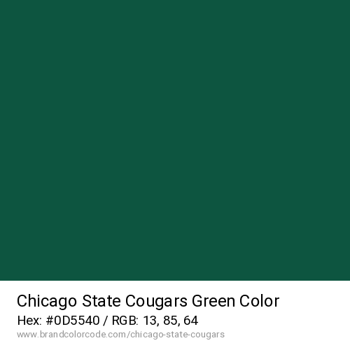 Chicago State Cougars's Green color solid image preview