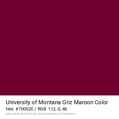 University of Montana's Griz Maroon color solid image preview