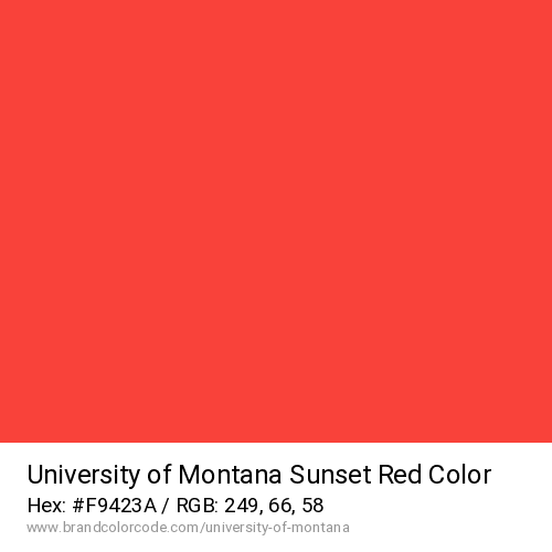 University of Montana's Sunset Red color solid image preview