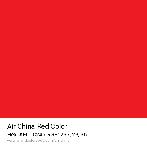 Air China's Red color solid image preview