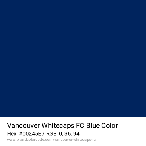 Vancouver Whitecaps FC's Blue color solid image preview