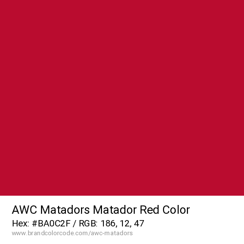 AWC Matadors's Matador Red color solid image preview