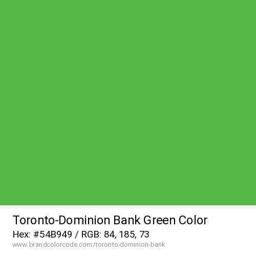 Toronto-Dominion Bank's Green color solid image preview