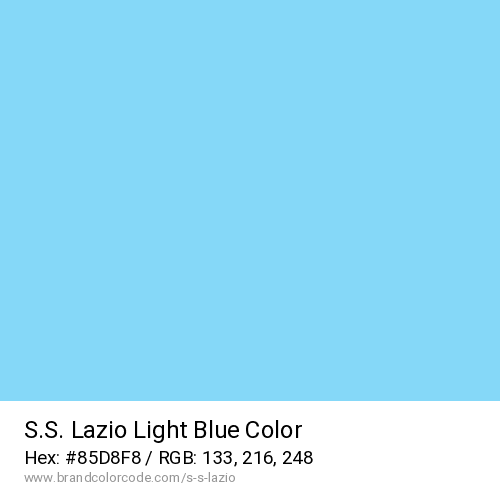 S.S. Lazio's Light Blue color solid image preview