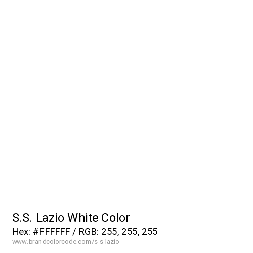 S.S. Lazio's White color solid image preview