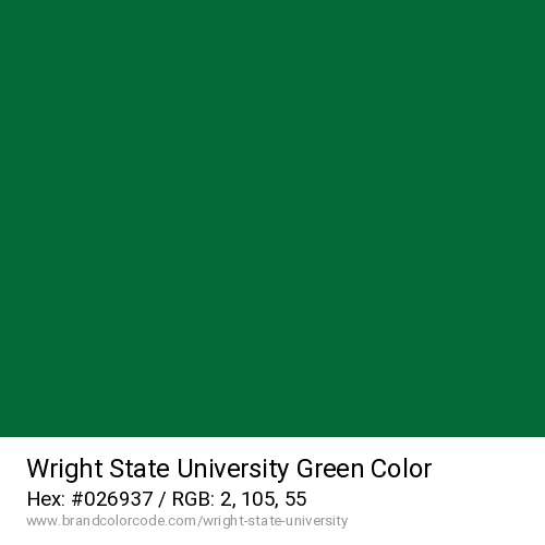 Wright State University's Green color solid image preview