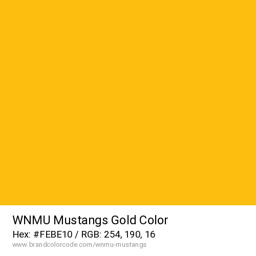 WNMU Mustangs's Gold color solid image preview