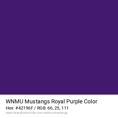 WNMU Mustangs's Royal Purple color solid image preview