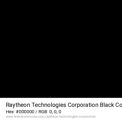 Raytheon Technologies Corporation's Black color solid image preview