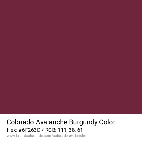Colorado Avalanche's Burgundy color solid image preview