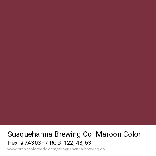 Susquehanna Brewing Co.'s Maroon color solid image preview