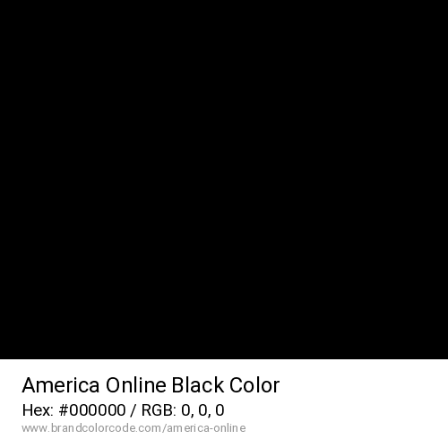 America Online's Black color solid image preview