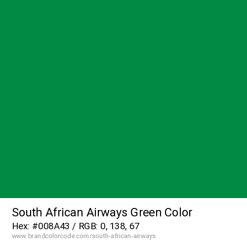South African Airways's Green color solid image preview