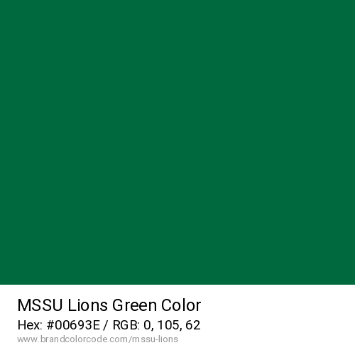 MSSU Lions's Green color solid image preview