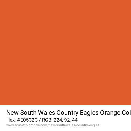 New South Wales Country Eagles's Orange color solid image preview