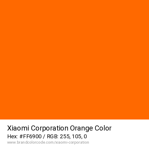 Xiaomi Corporation's Orange color solid image preview