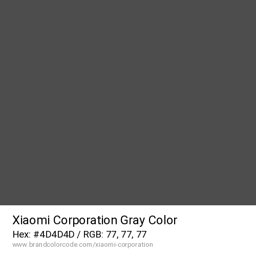 Xiaomi Corporation's Gray color solid image preview