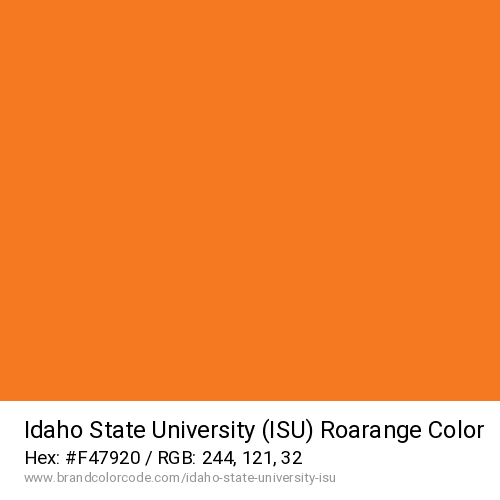 Idaho State University (ISU)'s Roarange color solid image preview