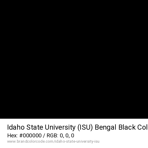 Idaho State University (ISU)'s Bengal Black color solid image preview