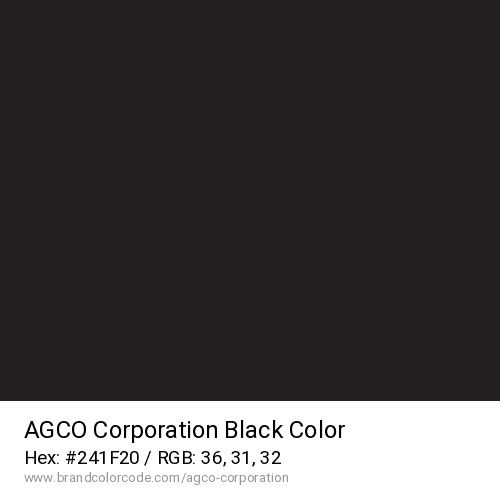 AGCO Corporation's Black color solid image preview