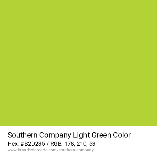 Southern Company's Light Green color solid image preview