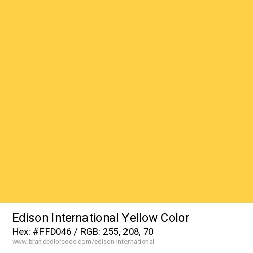 Edison International's Yellow color solid image preview