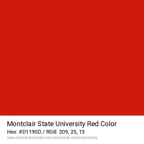 Montclair State University's Red color solid image preview