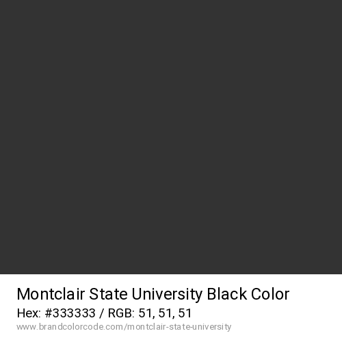 Montclair State University's Black color solid image preview
