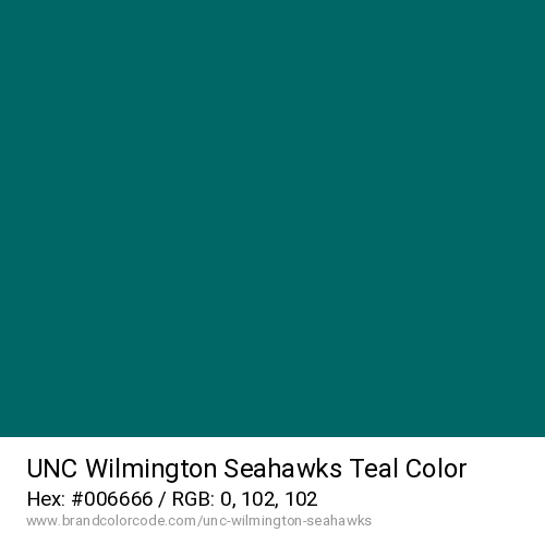 UNC Wilmington Seahawks's Teal color solid image preview