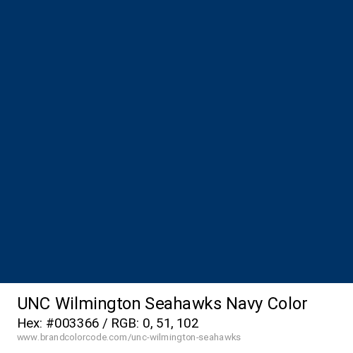 UNC Wilmington Seahawks's Navy color solid image preview