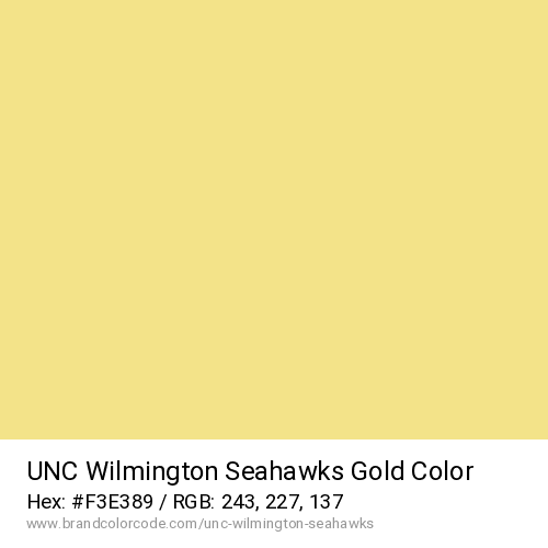 UNC Wilmington Seahawks's Gold color solid image preview